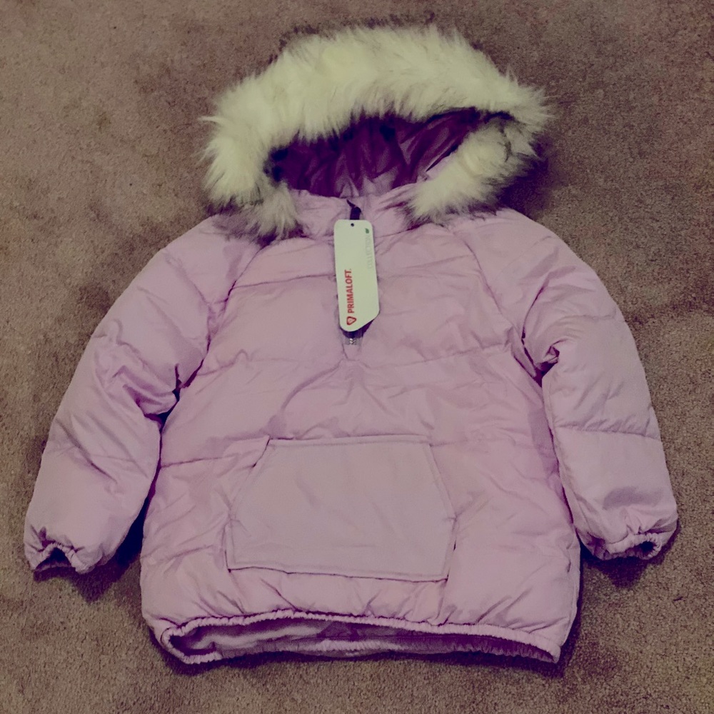 GAP Toddler ColdControl Pink/Purple Puffer Hood
